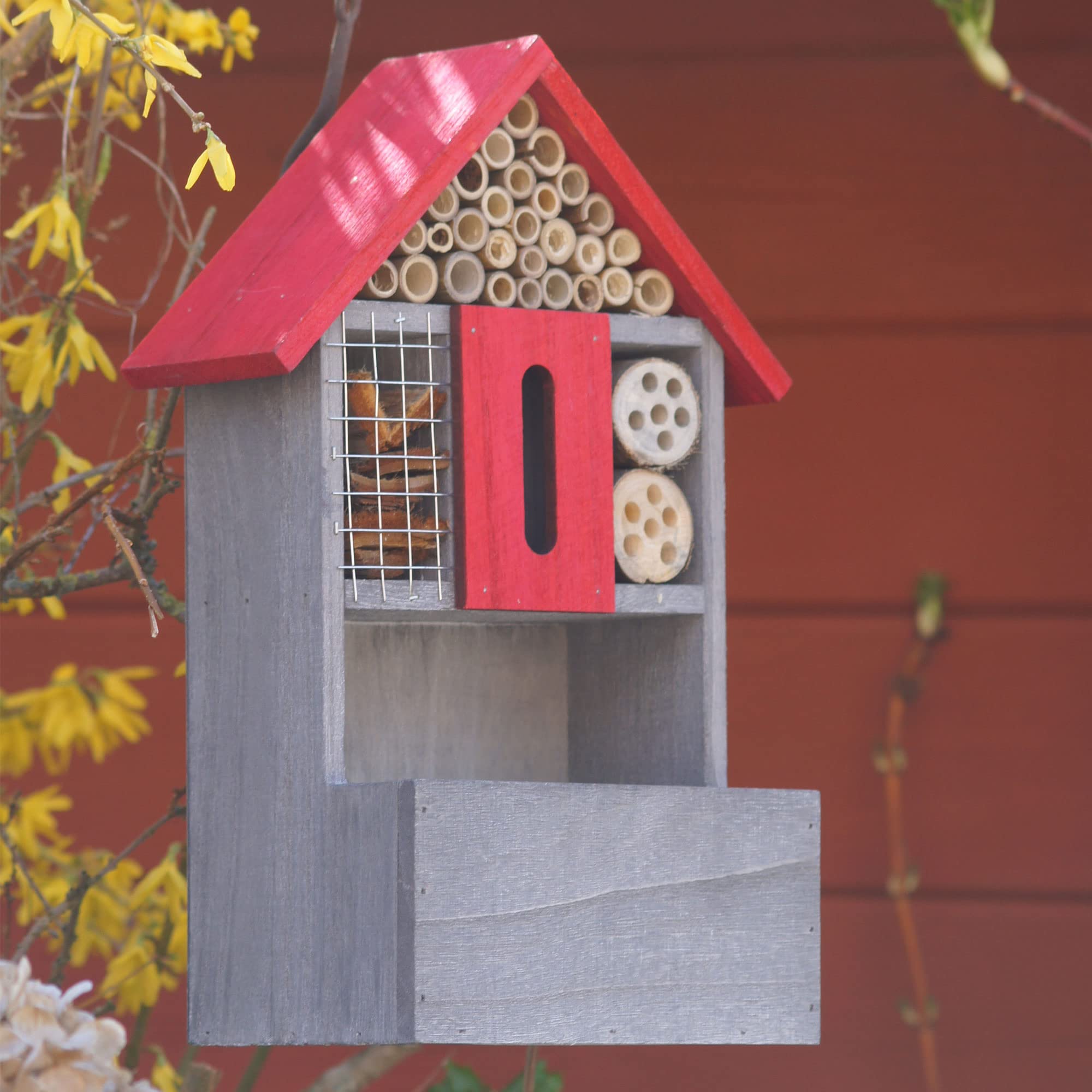 UNUS Garden - Casetta per insetti in legno, per piante e insetti