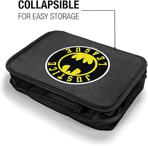 Miniatura 4 de LOGOVISION Lonchera con logotipo atlético de Batman de la Liga de la Justicia con aislamiento y lados suaves, bolsa de almuerzo reutilizable para