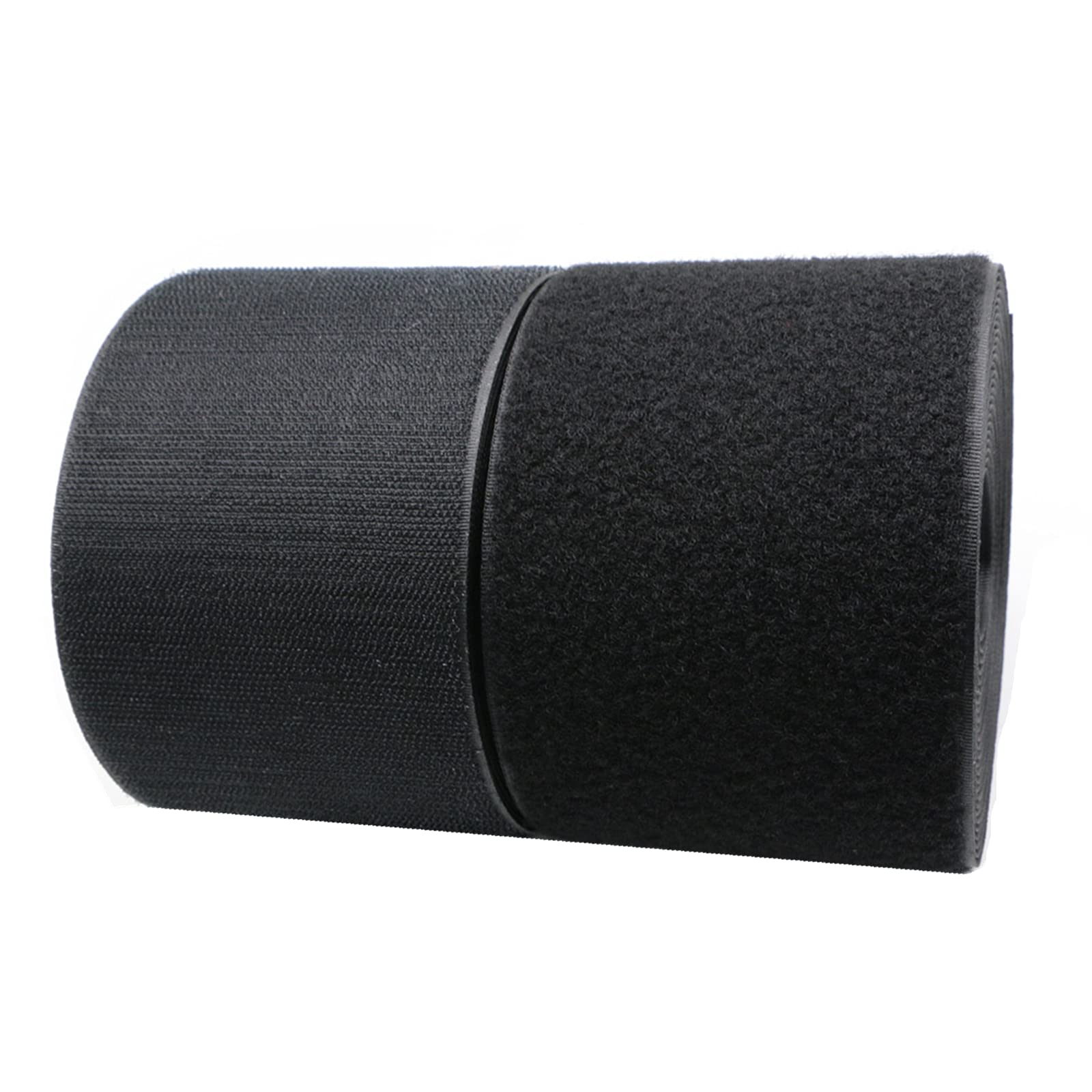 Nastri in Tessuto di Nylon Non Adesivi per Cucire Nastro con Gancio e Anello da Cucire su Chiusura in Tessuto di Nylon Senza Adesivo da 4 Pollici(Dark Gray,100MM x 25Yard)