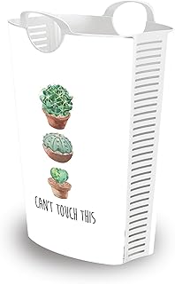 Life Story Panier à Linge de 58L Rangement de vêtements | Aération des Habits| Corbeille | 53×40×65 (Cactus)