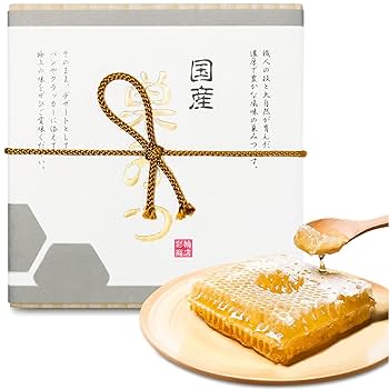 日本蜜蜂　巣蜜　コムハニー　1200g みつばち工房花の道 / 国産純粋 巣みつ（巣蜜・コムハニー）