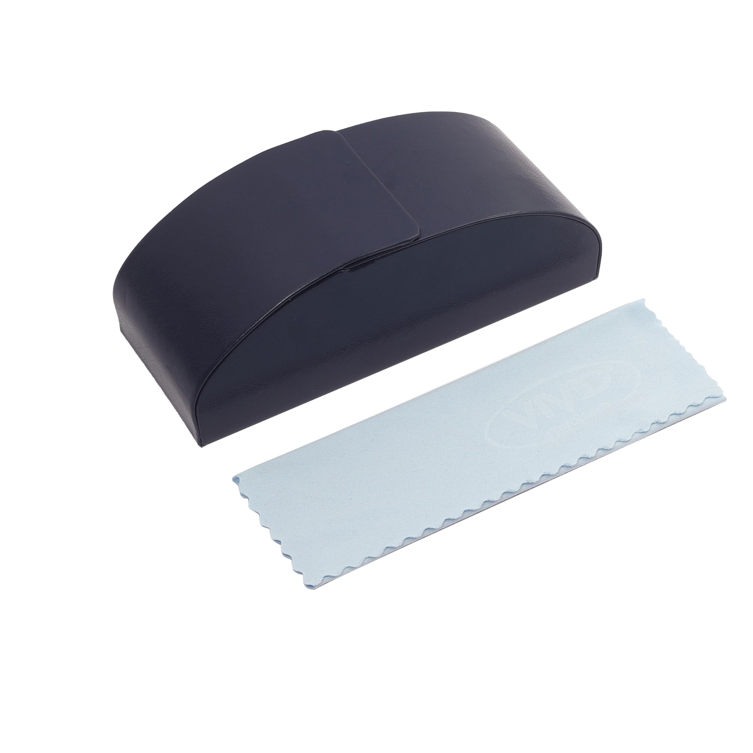 Vision Unisex Adult Lightweight Eyewear Specs Case Cover | Free with Cloth | Protect Eye Glasses | Faux Leather | Spectacles | IC - 532_BLUE