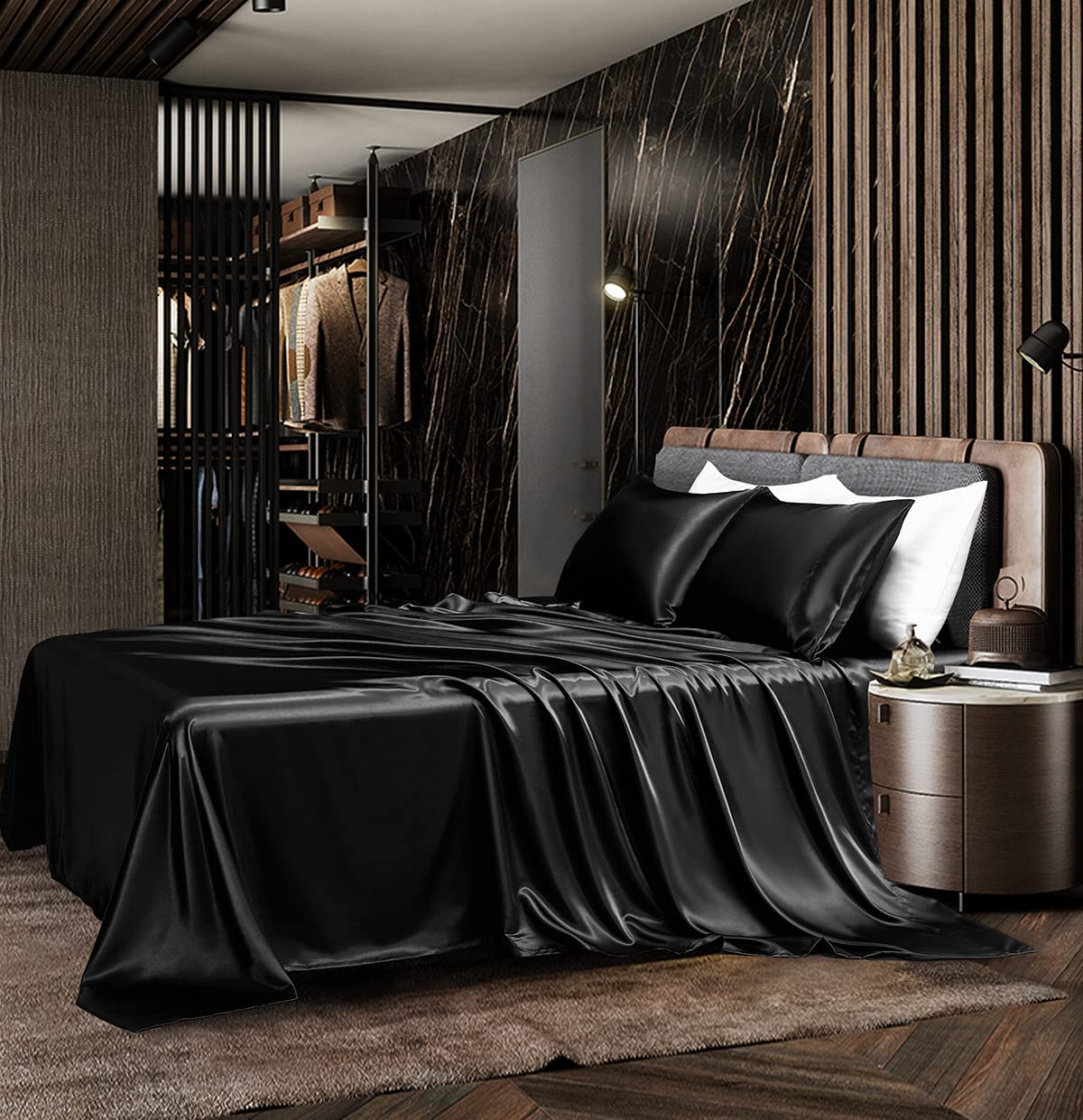 Parure de draps 4 pièces Vanessa pour lit 160 x 200 cm Grande