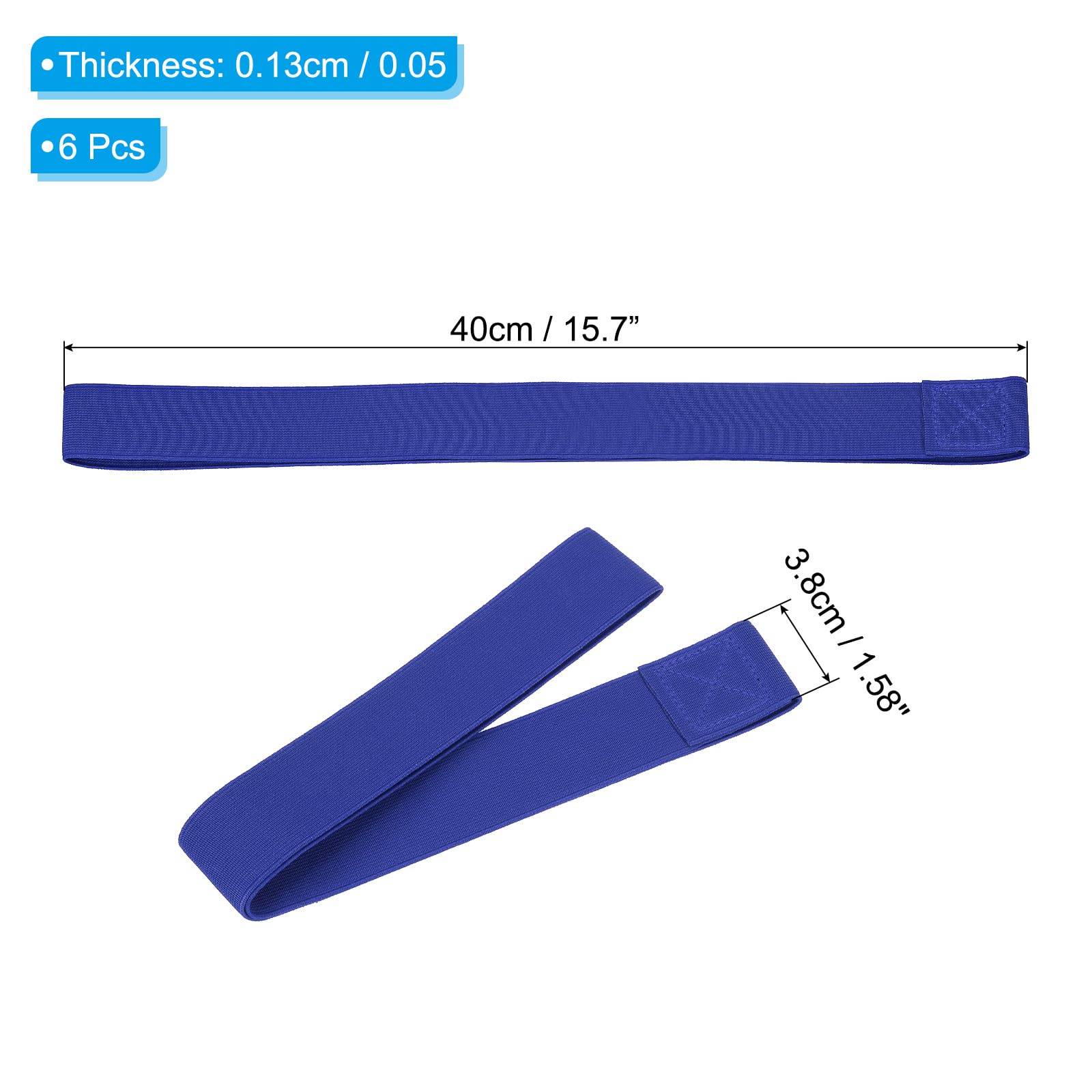PATIKIL Towel Bands, 6 Pack Stretchable Towel Clips Cruise Essentials Windproof Beach Towel Straps for Beach Cruise Pool Chairs Blue - Image 2