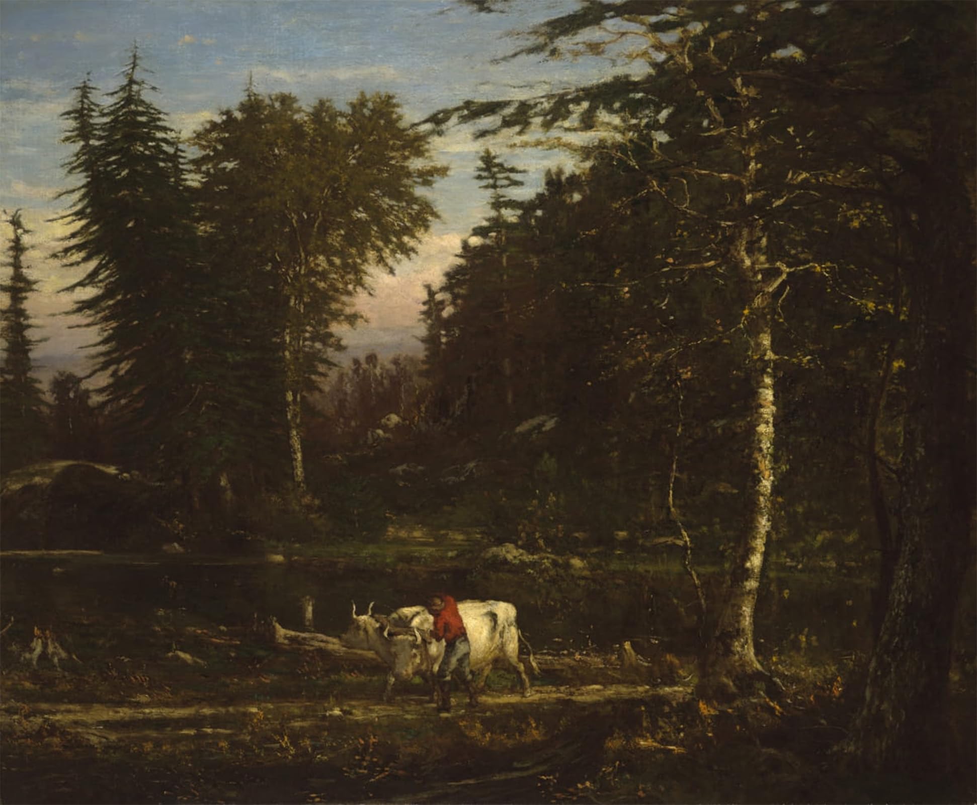 SERENDIPITP Abstract Painting Mural Print Picture Wall Decor Painting in the Adirondacks by George Inness Vintage Wall Artwork for Home Decor 60x90cm