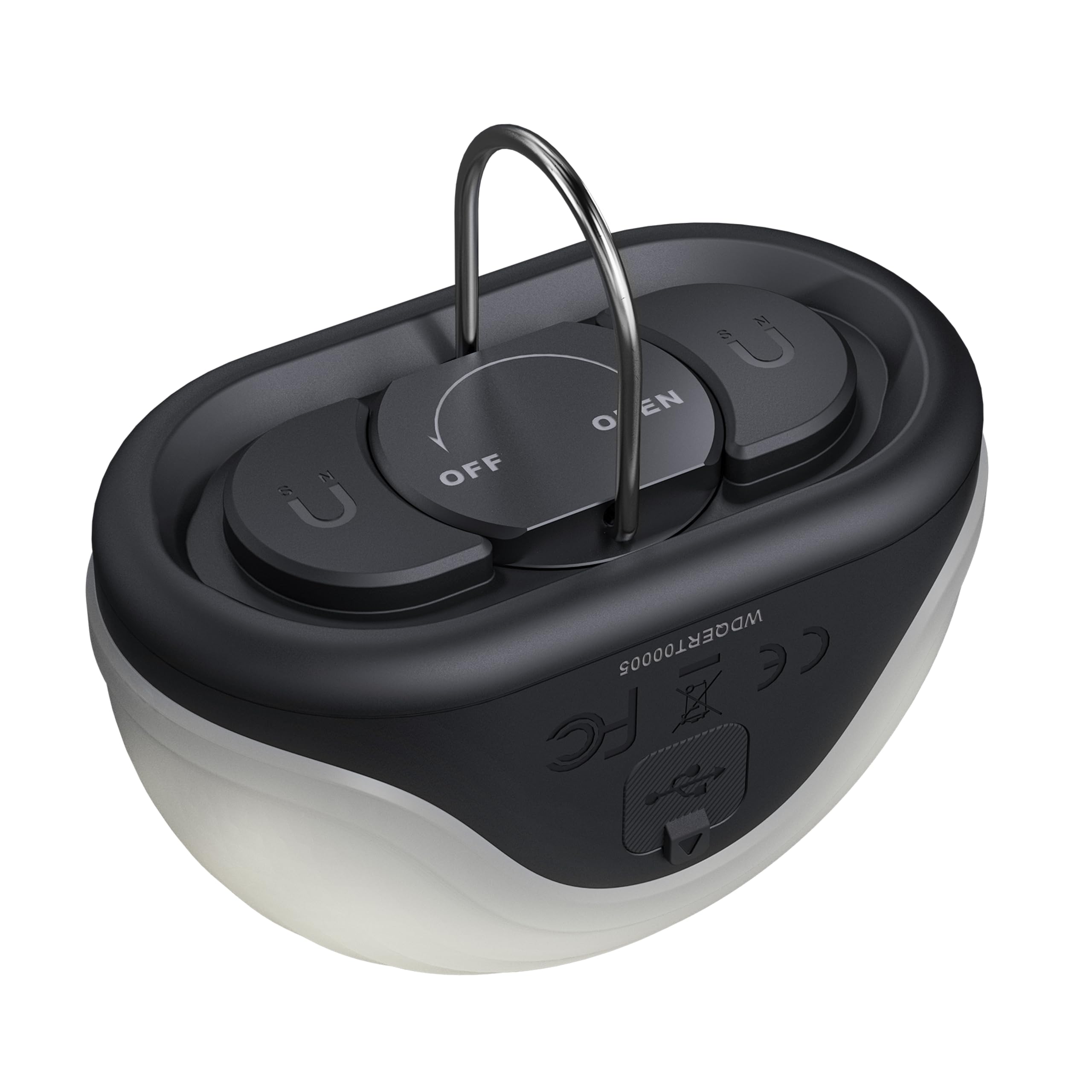 Fenix CL20R V2 Camping-Laterne, 300 Lumen, 12 m Radius, max. 320 Stunden, mehrere Farbmodi, Rot, RGB-Chase, RGB-Fluss, magnetische und Hakenhalterungen, IP65, Mitternachtsschwarz