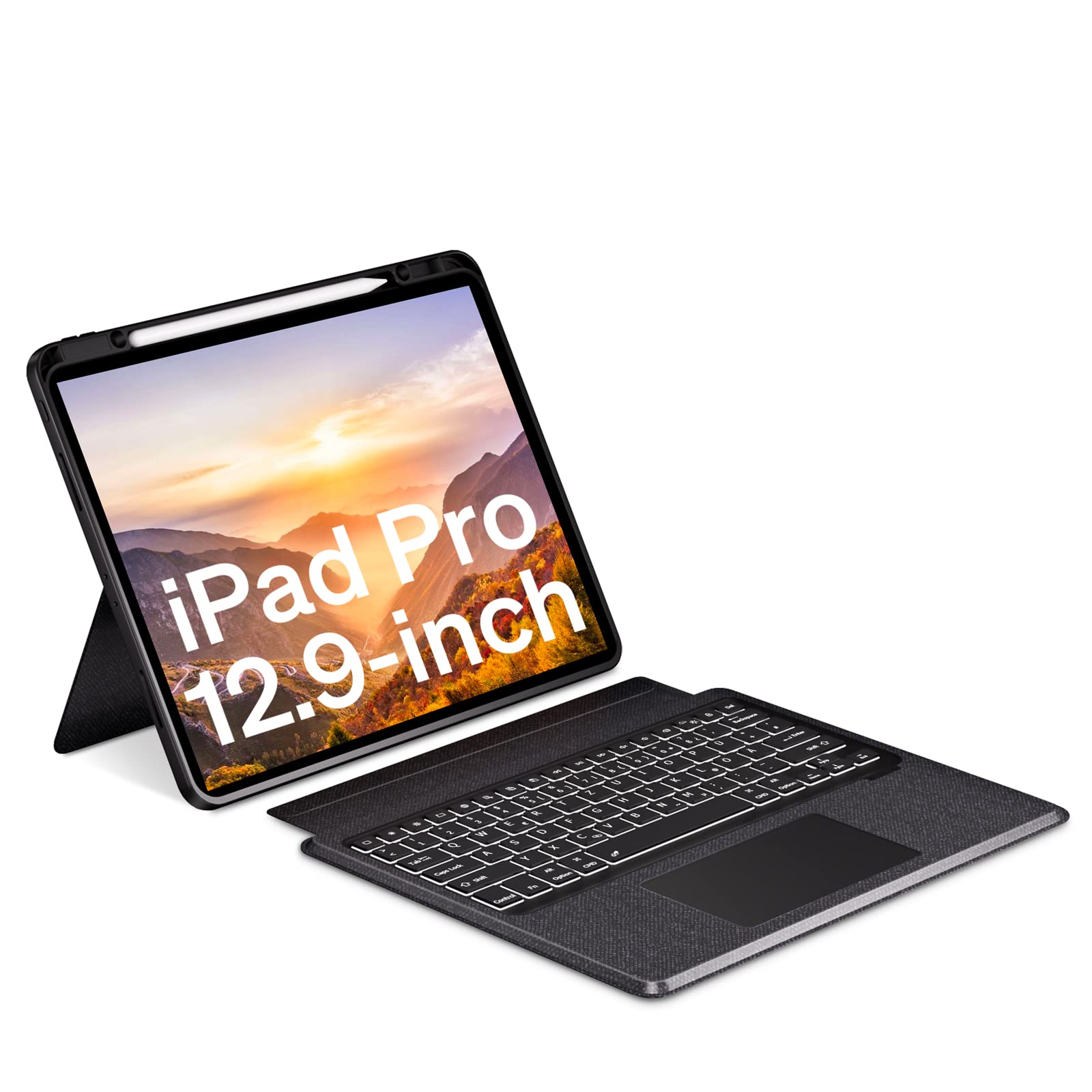 Doohoeek Tablet-Tastatur-Hülle Für 9-11 Zoll – Beleuchtet, Abnehmbar, Mit Touchpad & Wiederaufladbar
