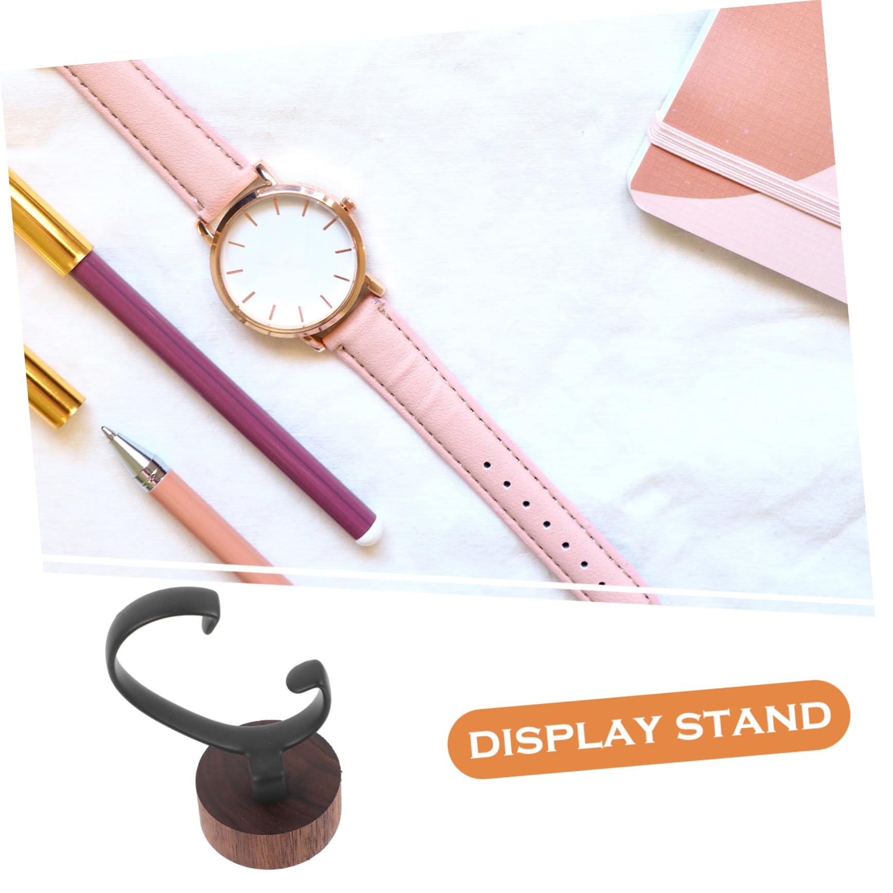 VALICLUD 5piezas Soporte De Exhibición Para Relojes Soporte De Almacenamiento Base De Madera Diseño Innovador y Portátil Para Relojes De Hombre y Mujer Estante Para Escritorio Funcional