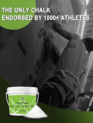 Miniatura 6 de Cubo de tiza suelta de gimnasio de 2 libras, tiza en polvo de alta calidad con bolsa de tiza vacía y cuchara, multiusos para levantamiento de pesas,
