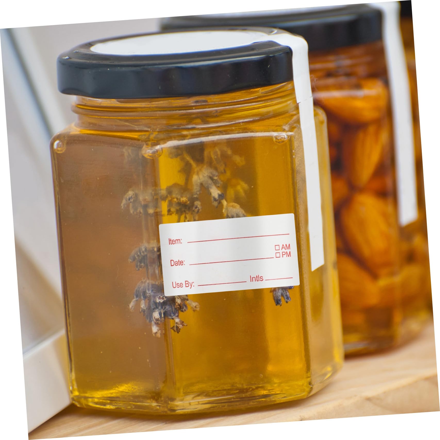 ABOOFAN 5 Etichette Freezer Adesive per Alimenti Rosse Etichette per Congelatori e Barattoli Facili da Applicare e Rimuovere per Cucina e Conservazione Pantry