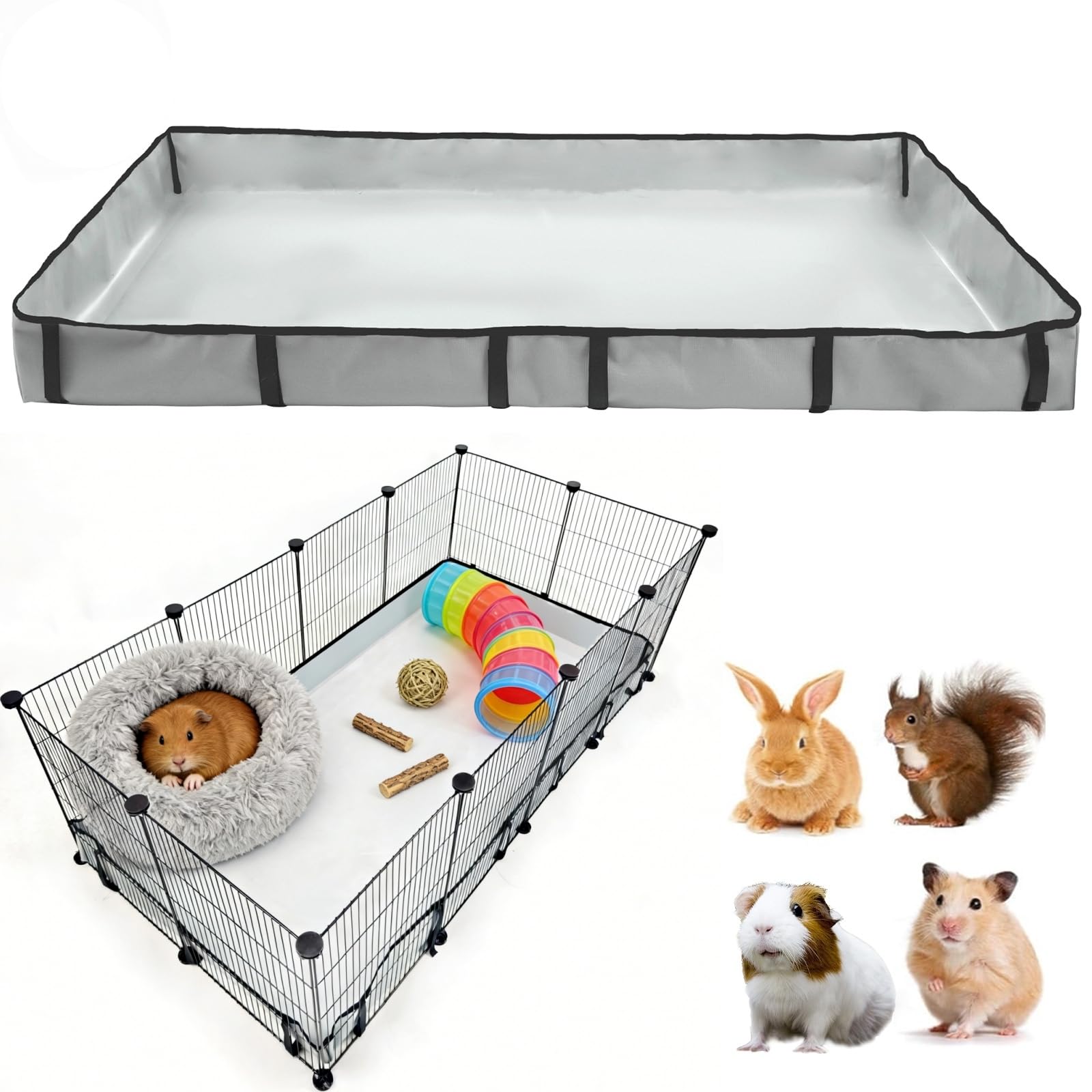 DZWLKJ Guinea Pig Cage Liner Tarp Bottom Waterproof and Washable.Available in 22 Sizes. Base Also for Rabbits, Bunny, Chinchesillas, Hedgehog, Ferrets