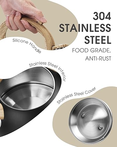 Miniatura 4 de Tetera de 20 litros con mango ergonómico de acero inoxidable de grado alimenticio para té café leche mármol gris