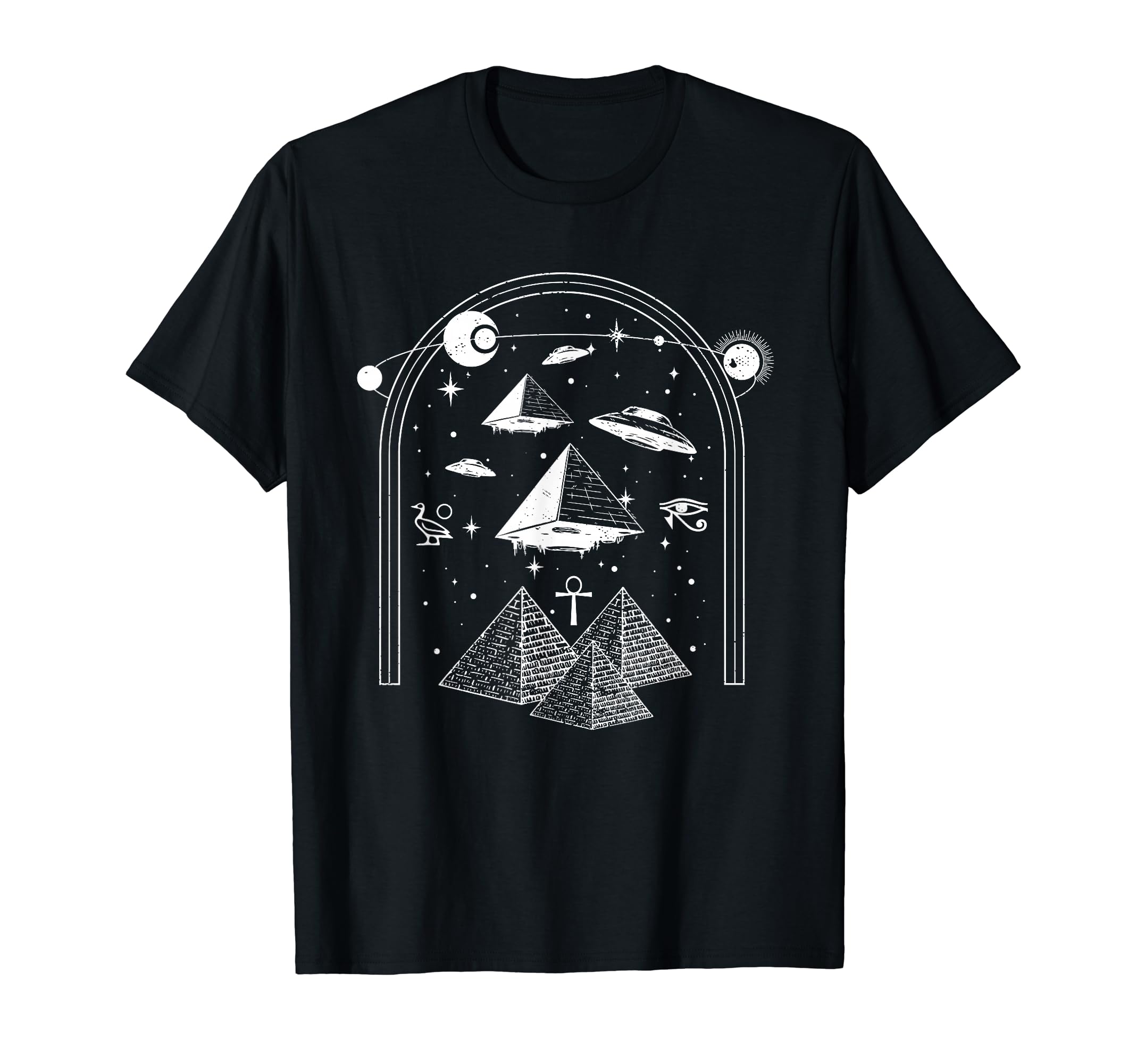 Amazon | 宇宙人 陰謀論 I UFO I 古代エジプトのピラミッド Tシャツ
