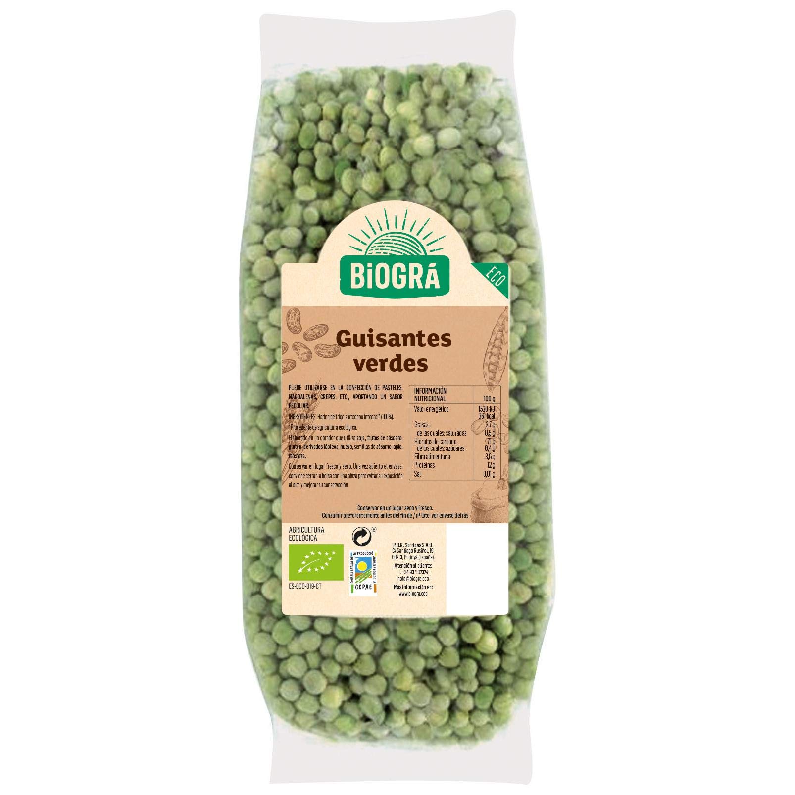 Biográ Guisantes Verdes 500G Biogra Bio Biográ 500