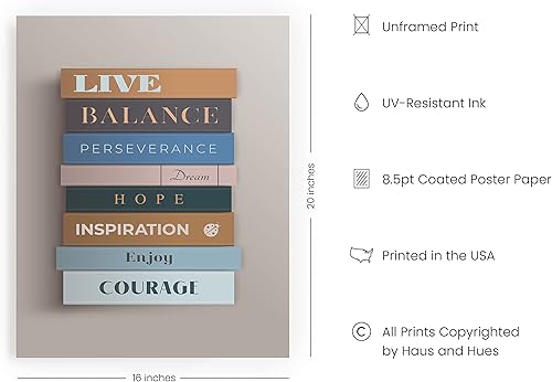 Miniatura 9 de HAUS AND HUES Pósteres motivacionales para la oficina, decoración de pared con citas positivas, arte de pared inspirador para oficina, decoración de