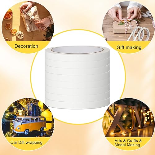 Miniatura 6 de Honoson 20 rollos de cinta de doble cara para manualidades, cinta adhesiva extraíble de doble cara para hacer tarjetas, manualidades, oficina,