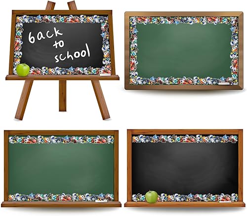 Miniatura 4 de Whaline Tablón de anuncios del espacio exterior de 69 pies, borde de cielo nocturno, astronautas, decoración de estrellas, bordes de dibujos