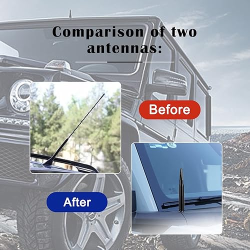 Miniatura 4 de Ajxn 1 antena universal para camión de automóvil para GM Chevy Silverado 1500 2500 3500 HD Avalanche GMC Sierra 1500 2500 3500 hecha de billete