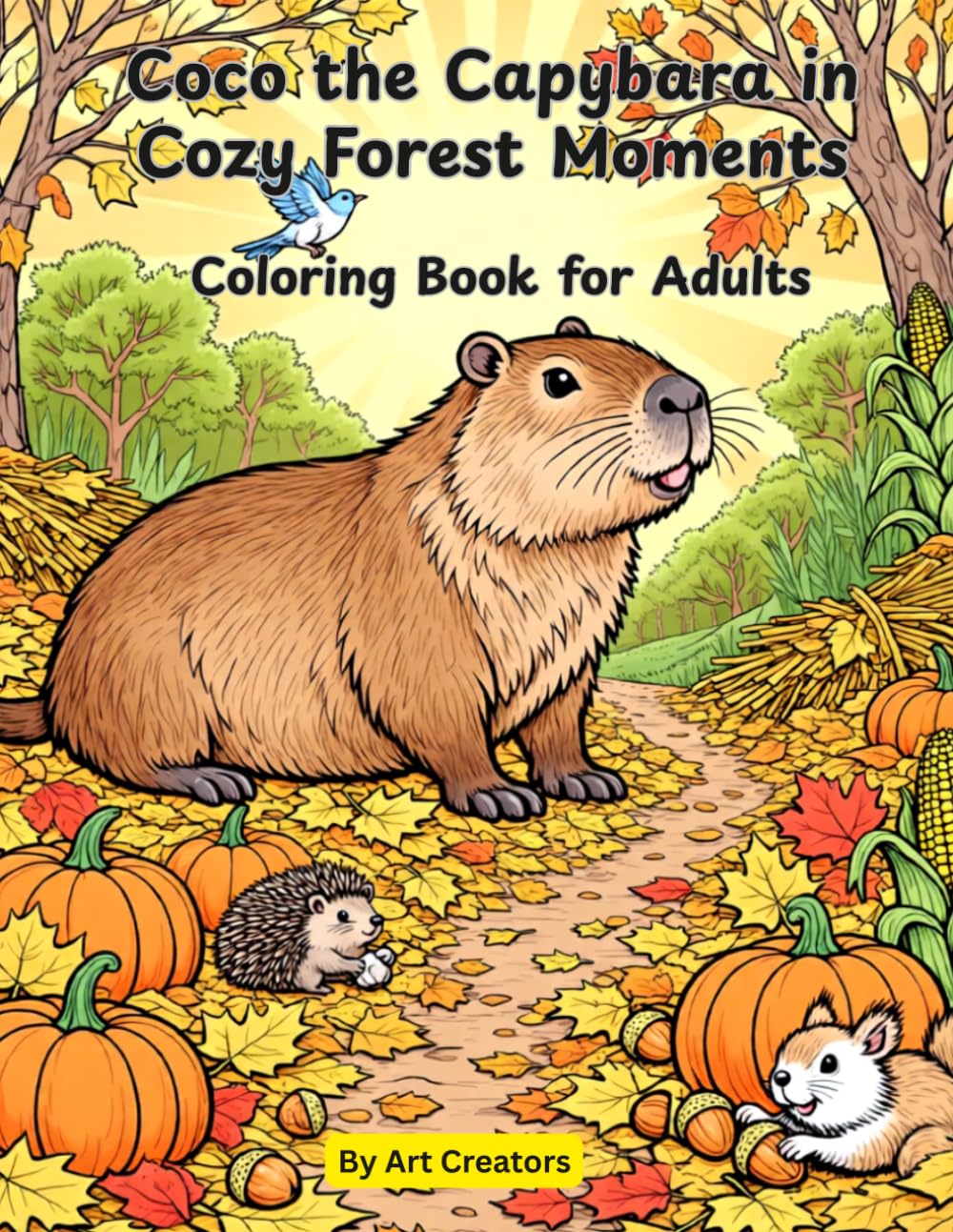 Coco the Capybara in Cozy Forest Moments Coloring Book for Adults: Relaxing Woodland Scenes with a Cute Capybara for Stress Relief and Mindful Coloring (Coco the Calm Capybara Coloring Book Series)
