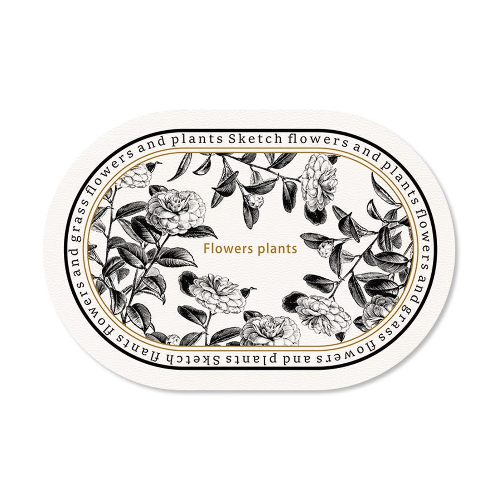Tapis de table ovale antidérapant pour des repas conviviaux