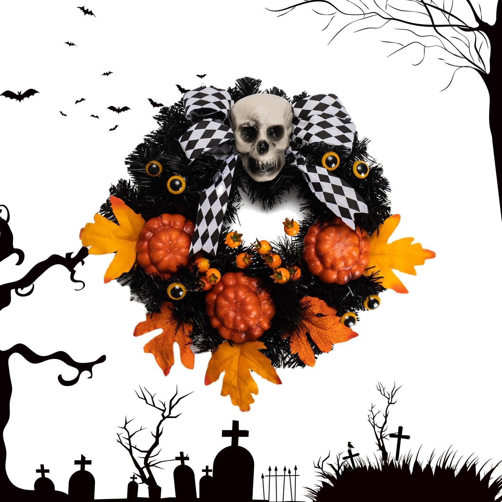 Coronas Halloween Letrero Artesanal LED Hueso Artificial