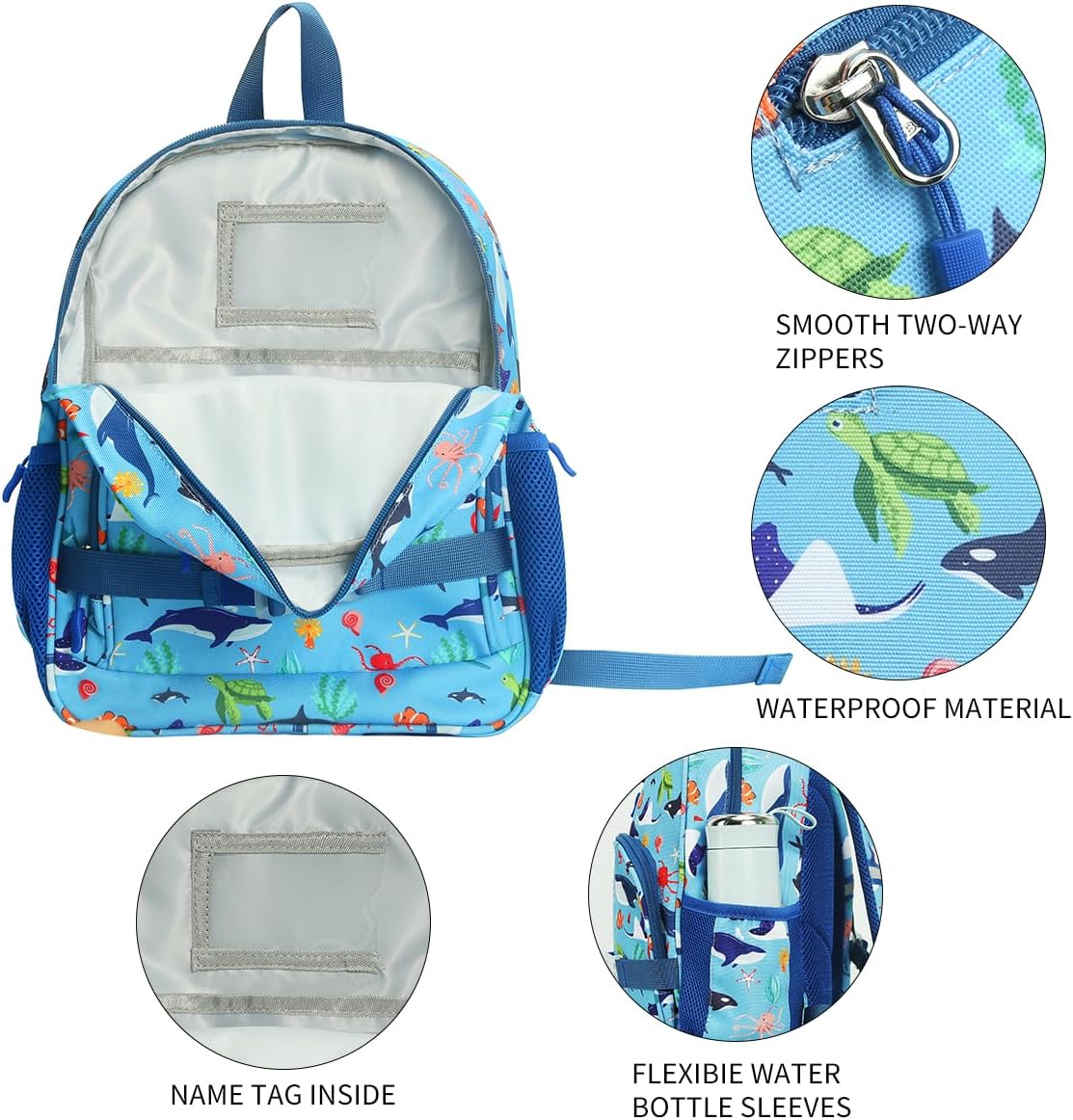 Toddler Backpack for Elementary School Girls Boys,Preschool Kindergarten Backpack,Lightweight Cute Kids School Bag for Girls Boys