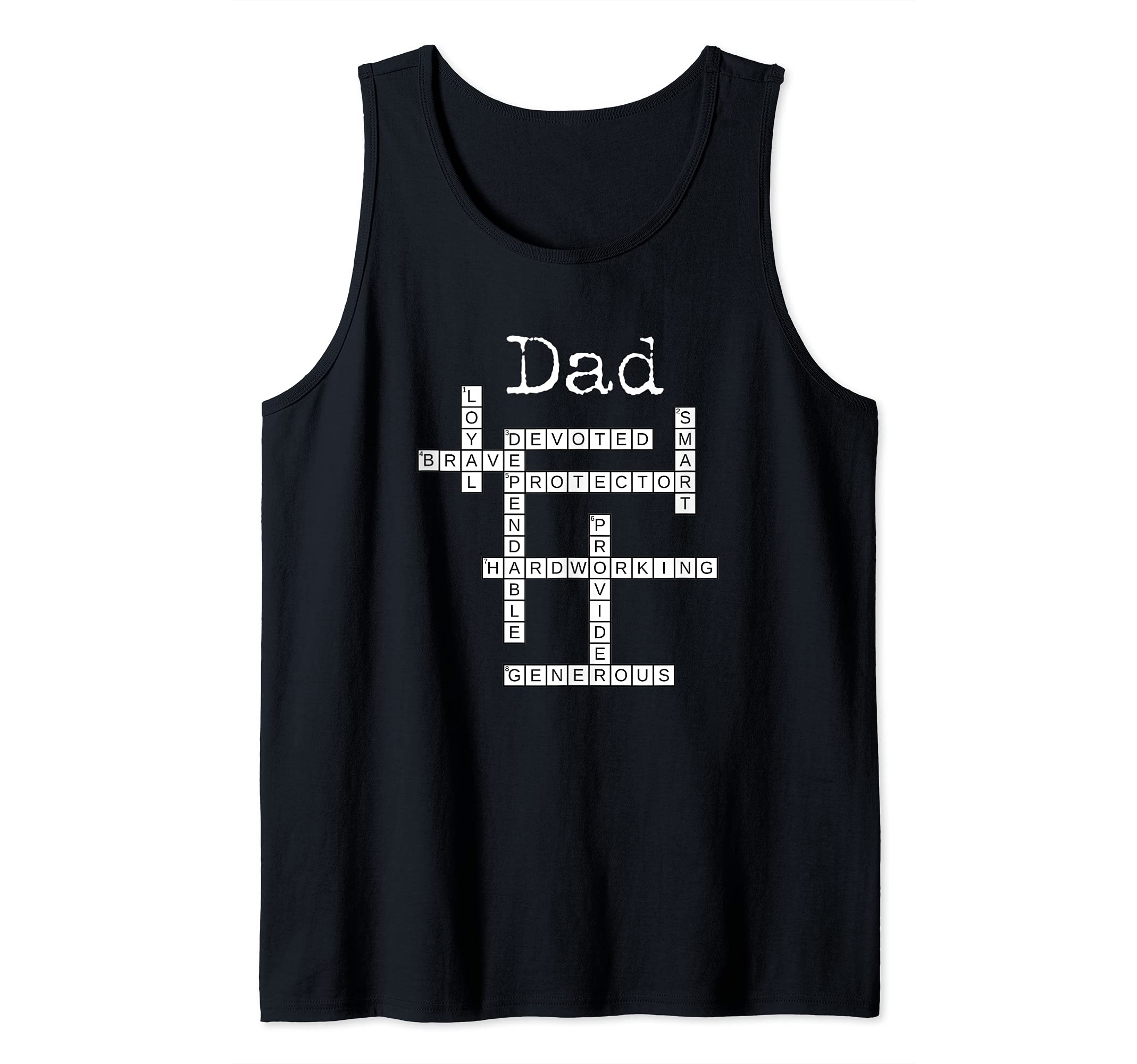 Dad Crossword Puzzle / Father's Day Love Word Games Saying Tank Top