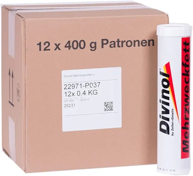 Lot de 12 cartouches de graisse multi-usage lithium NLGI 2, 400 ml