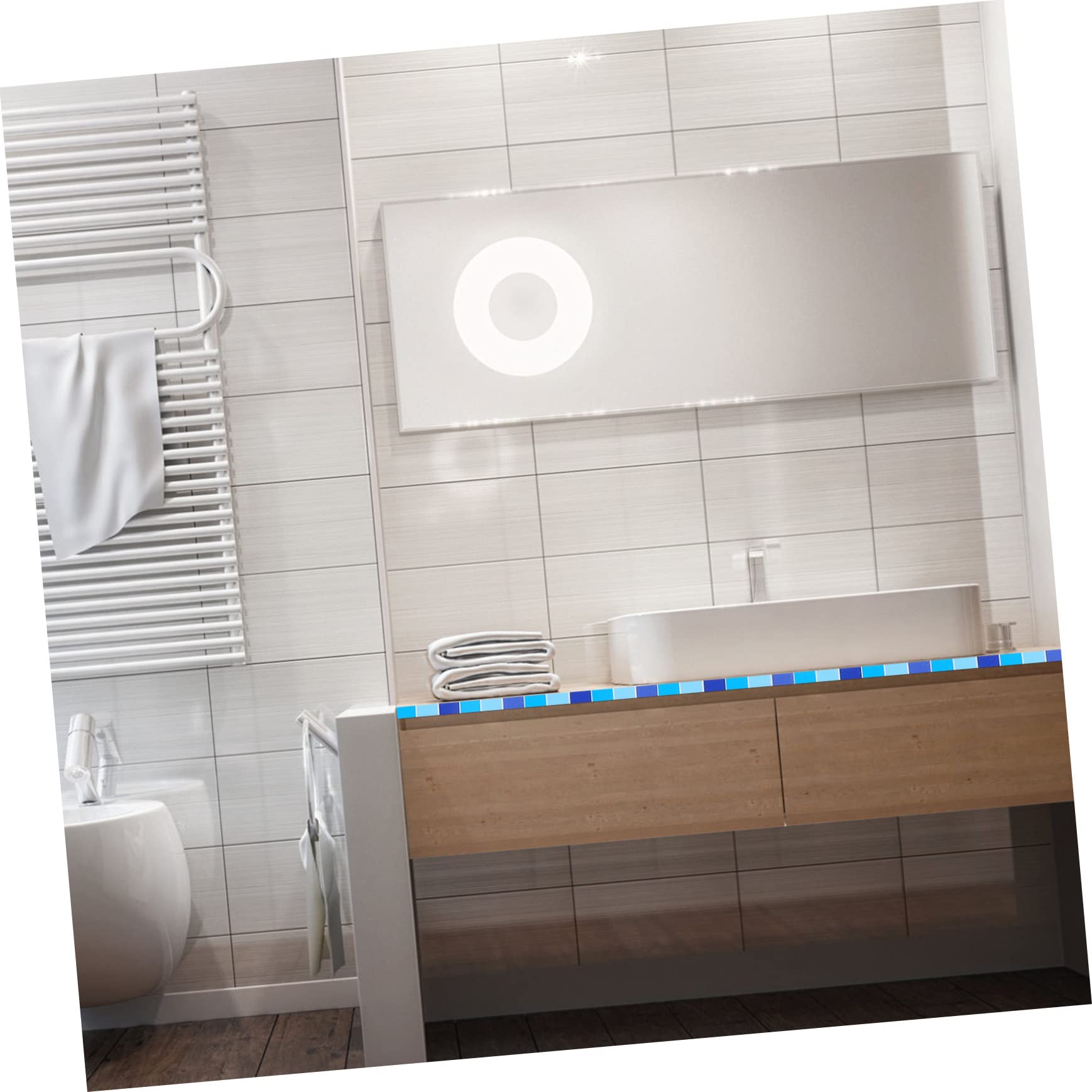 Cabilock 1Roll Bathroom Seam Self Adhesive Tape Kitchen Gap Helper Flexible Material Strong Sealing for Toilets Sinks Showers Easy to Clean and Install