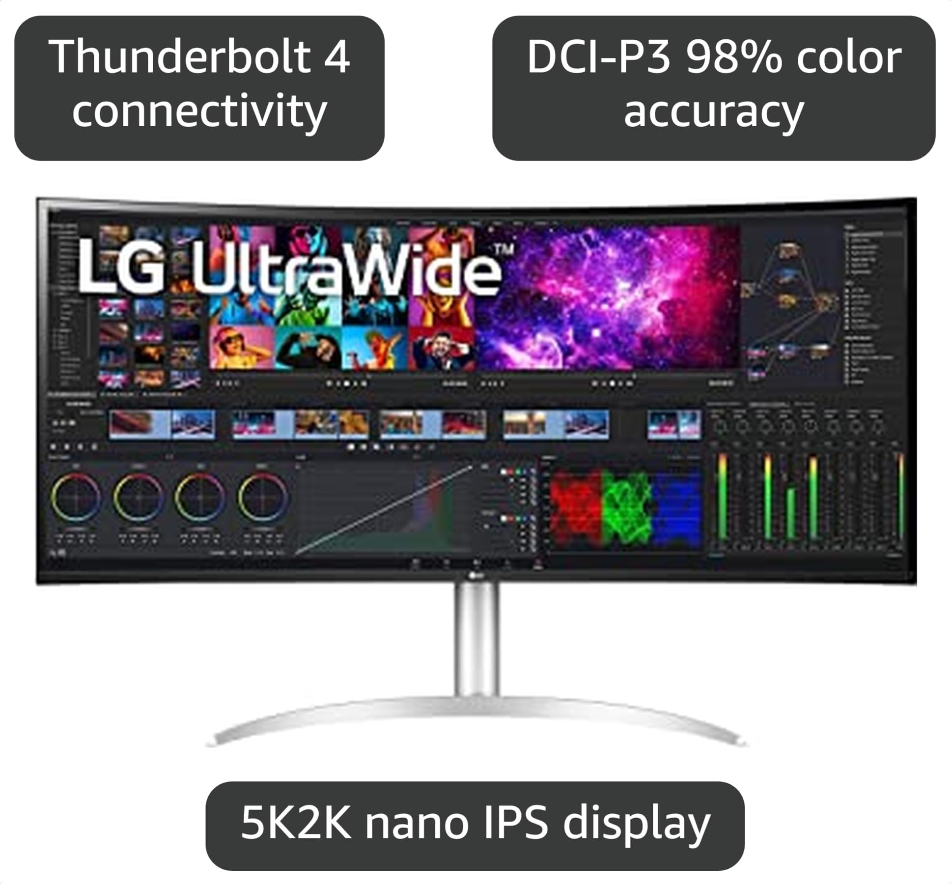 新品LG電子 39.7型 5KNano IPS 曲面型 液晶40WP95C-W Amazon.com: LG 40BP95C-W 39.7 吋曲面超寬型5K2K Nano IPS 顯示器