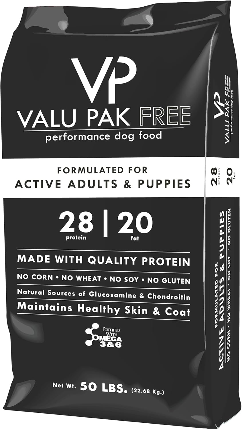 Valu-Pak Free 28-20 Dog Food | Black Bag | 50 lb