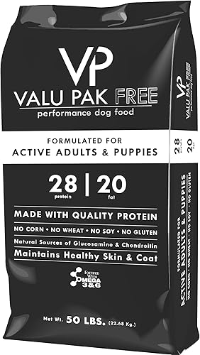 Miniatura 3 de Valu-Pak Alimento para perros gratis 28-20 Bolsa negra 50 lb
