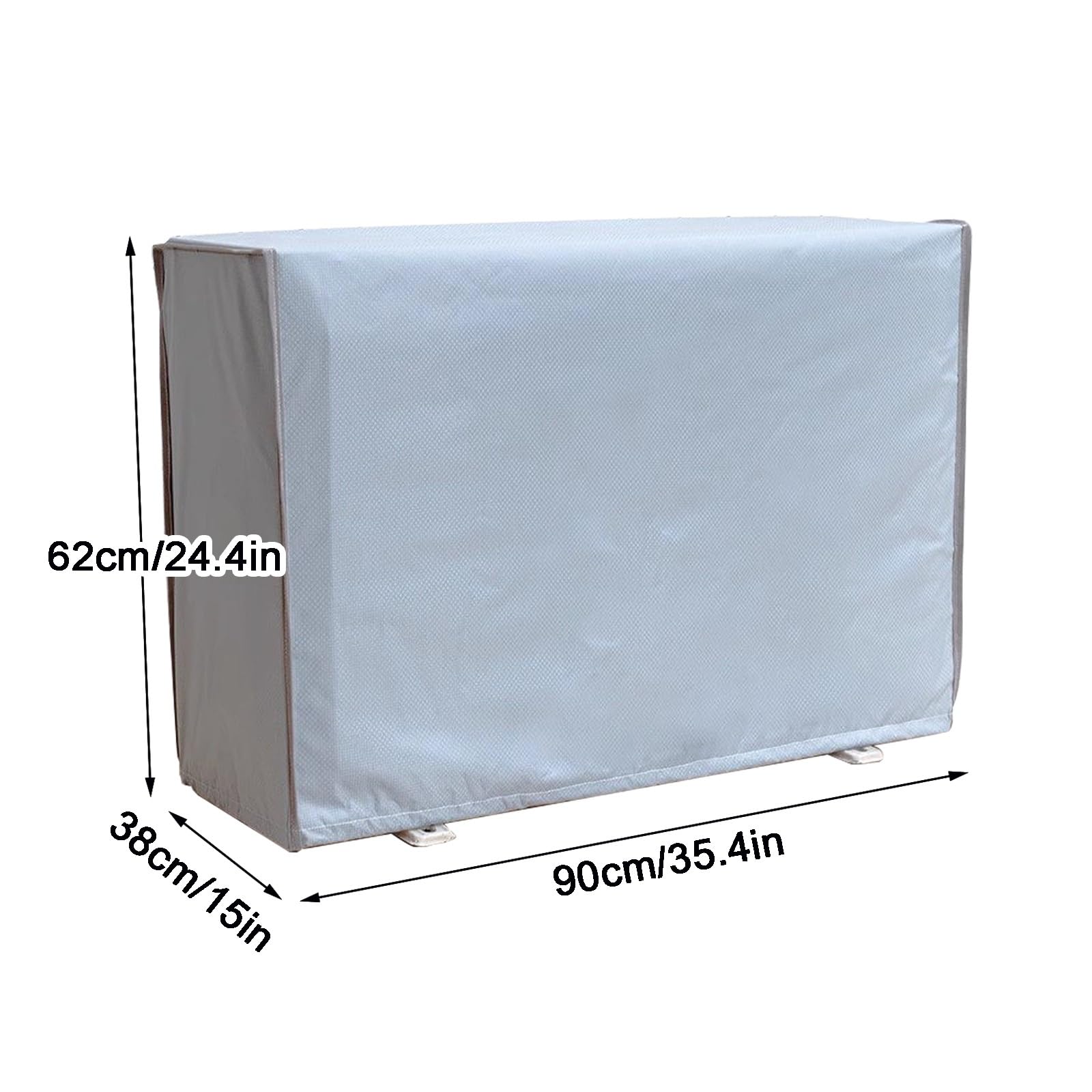Funda Aire Acondicionado Exterior, Tela Oxford 600D con Revestimiento de PVC, Protección contra Todo Tipo de Clima para Aires Acondicionados de Ventana(90x62x38cm)