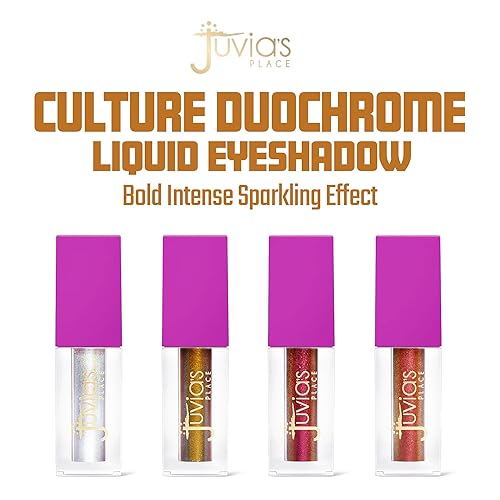 Miniatura 2 de Juvia's Place Culture Duochrome - Sombra de ojos líquida, maquillaje líquido para brillo y brillo, sombra de ojos líquida con purpurina multicolor,