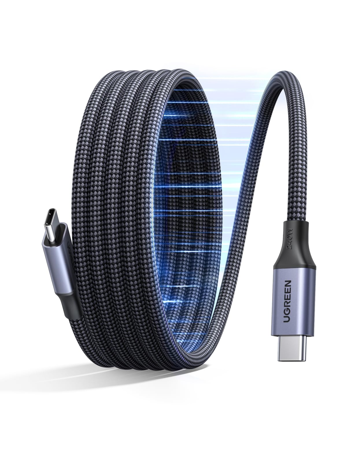UGREEN Cavo USB C Magnetico 240W Type C PD3.1 Carica Rapida, Compatibile con iPhone 17 Pro Max Air iPhone 16 15 Plus Pro Max, Galaxy S26 S25, Pixel 10 9, Macbook Pro Air iPad ecc. 1M