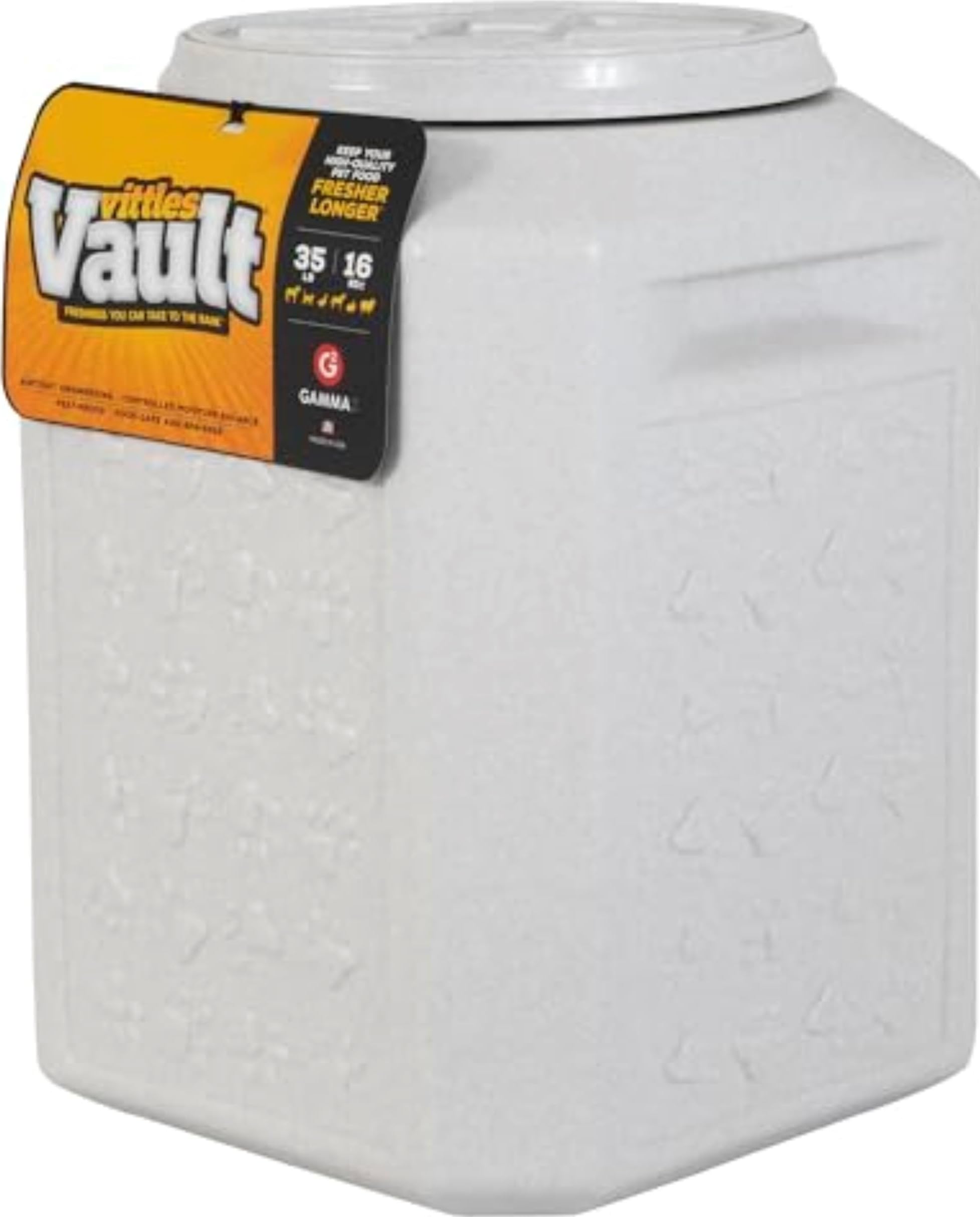 Gamma2 Vittles Vault Pet Food Storage Containers - Sealed Dog and Cat Food Storage Container, Fits up to 35lbs, Made in the USA - [12" L x 16.75" H]