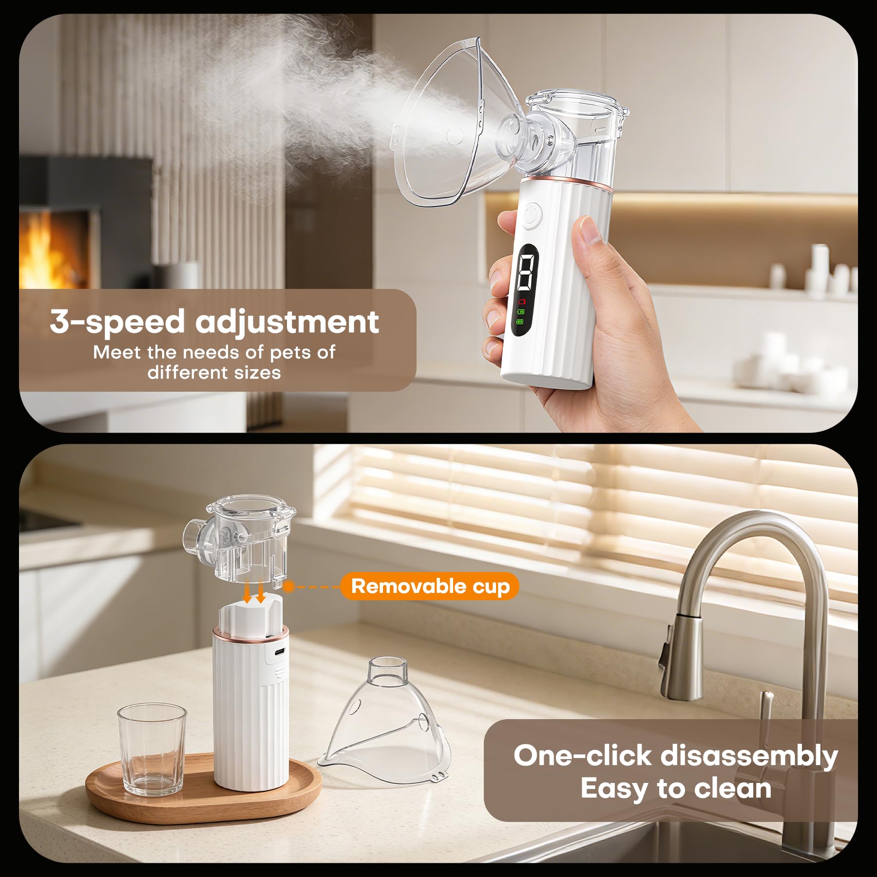Cat Nebulizer for Breathing Problems, Low-Noise pet Spray, Suitable for Cats and Dogs (Small Cats and Small Dogs) — view 6