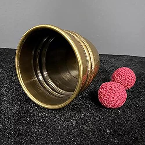 Miniatura 4 de ZQION Super Chop Cup (latón/envejecido) Trucos de magia Bola Aparecer desaparecer Magia Mago Primer plano Ilusiones Calle Trucos Mentalismo Props