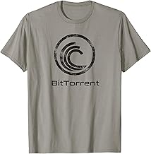 BitTorrent Crypto BTT Blockchain Token Dark Vintage Logo T-Shirt