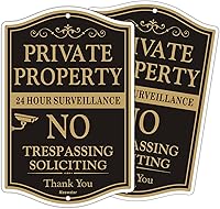 Vista 12 de Letrero grande de propiedad privada No Trespassing de 12 x 18 pulgadas, de aluminio reflectante sin óxido, resistente a la decoloración, protección