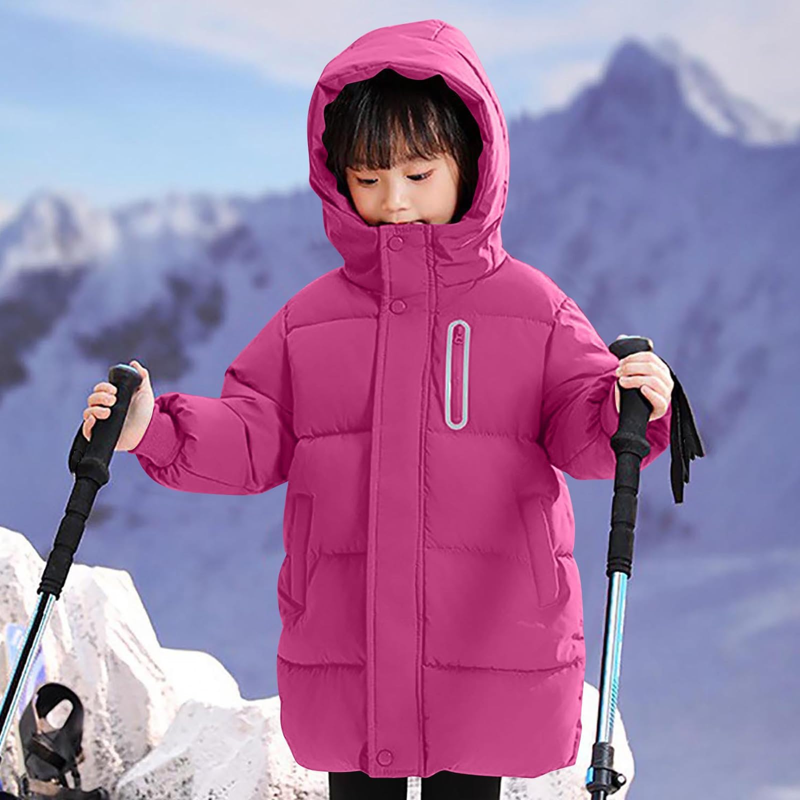 Abrigos acolchados de invierno para niñas y niños, chaqueta cálida con capucha, chaqueta acolchada gruesa, abrigo de moda casual