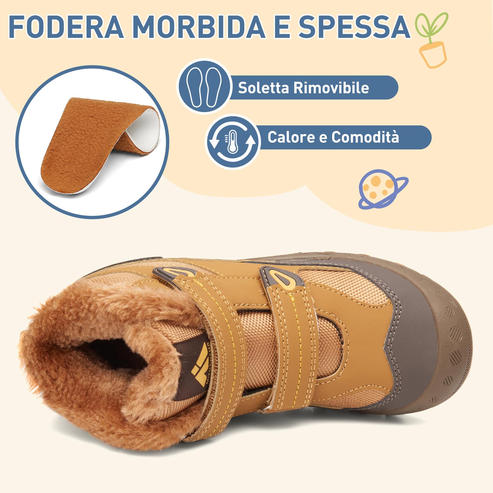 Mishansha Scarpe Invernali Bambini Antiscivolo Stivaletti Neve Bambina Caldo da Trekking Bambino 24-38 EU
