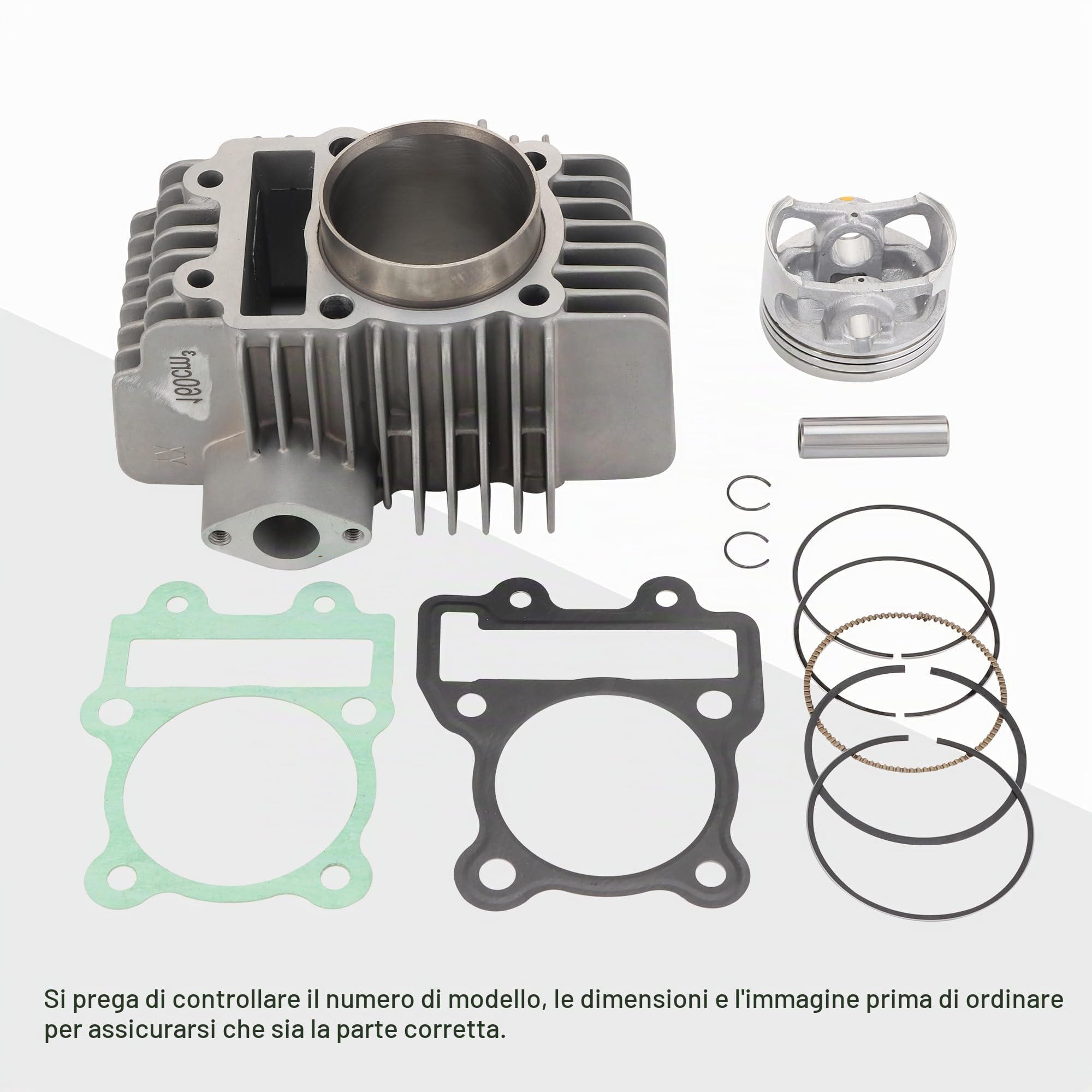 GOOFIT - Kit completo di rivestimenti cilindrici da 60 mm, testa cilindri, anelli di pistone e guarnizioni di ricambio per motore YX160 YinXiang 160 cc, moto da enduro, Pit bike, Monkey, ATV, Quad