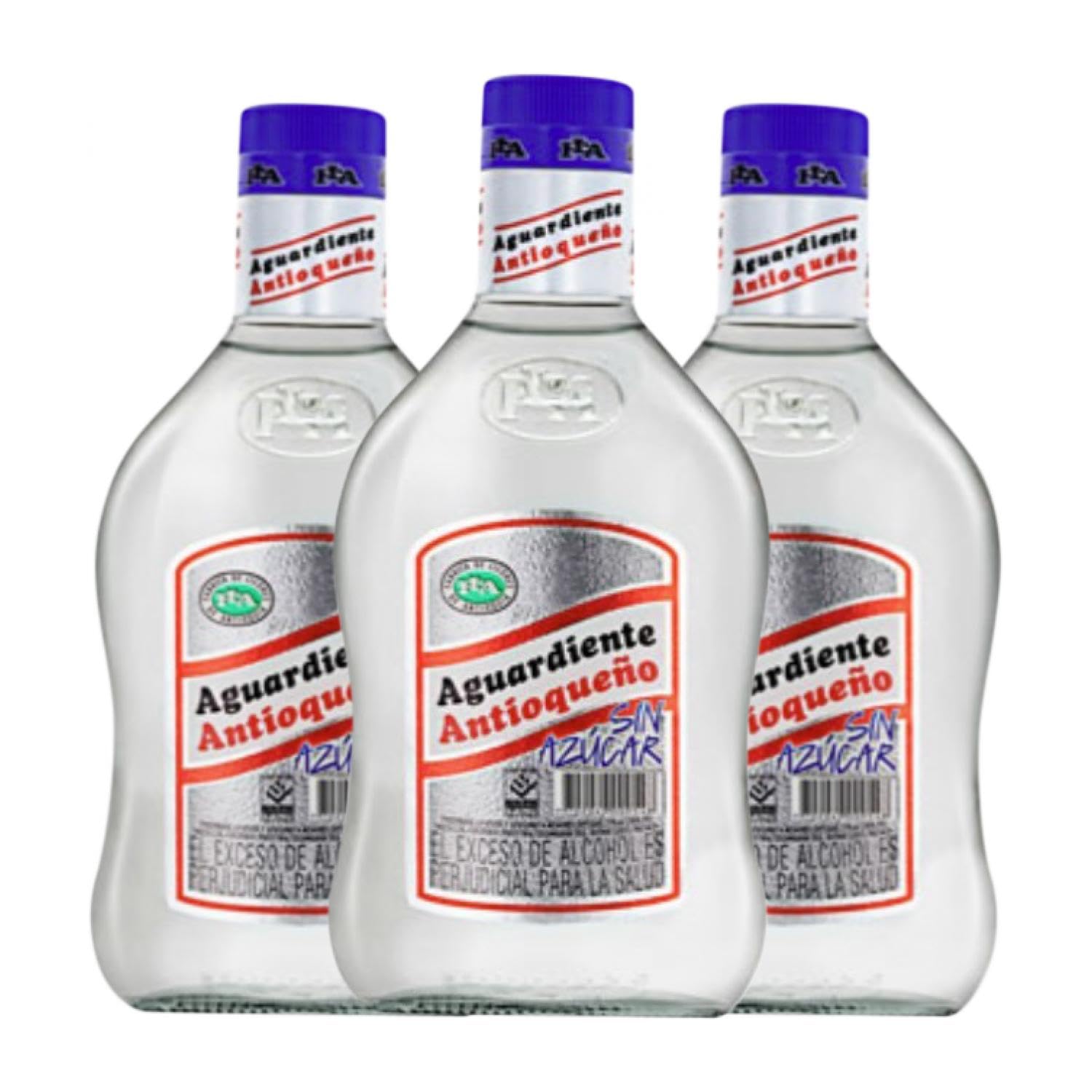 Orujo Aguardiente Antioqueño Sin Azúcar 70 cl Caja de 3 Botellas