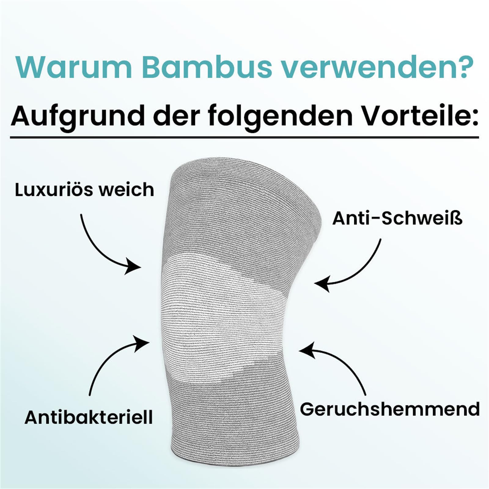 MEIION Relieve - Bambus Knie Kompressions-Bandage Kniestrümpfe Gym Unisex-Sport- und Fitness-Knieorthese Kniebandage Sport-Knieschoner Atmungsaktiv und Bequem für Damen und Herren Beige XL