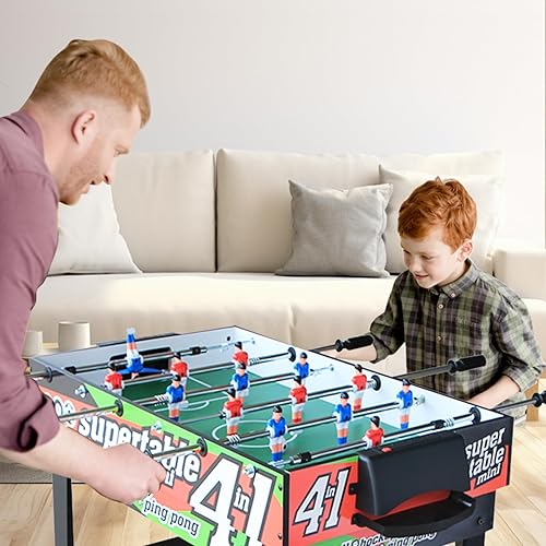 Miniatura 3 de vocheer 4-in-1 Combo Game Table, Competition Game Table Set Pool Billiards, Hockey Table, Soccer Foosball Table, Table Tennis Table, 31.5in
