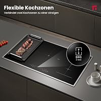 GASLAND IH905BFB 90 cm beépíthető indukciós főzőlap 5 zónás rozsdamentes acél keret FlexInduction PowerBoost 10000 W edény nélkül 3