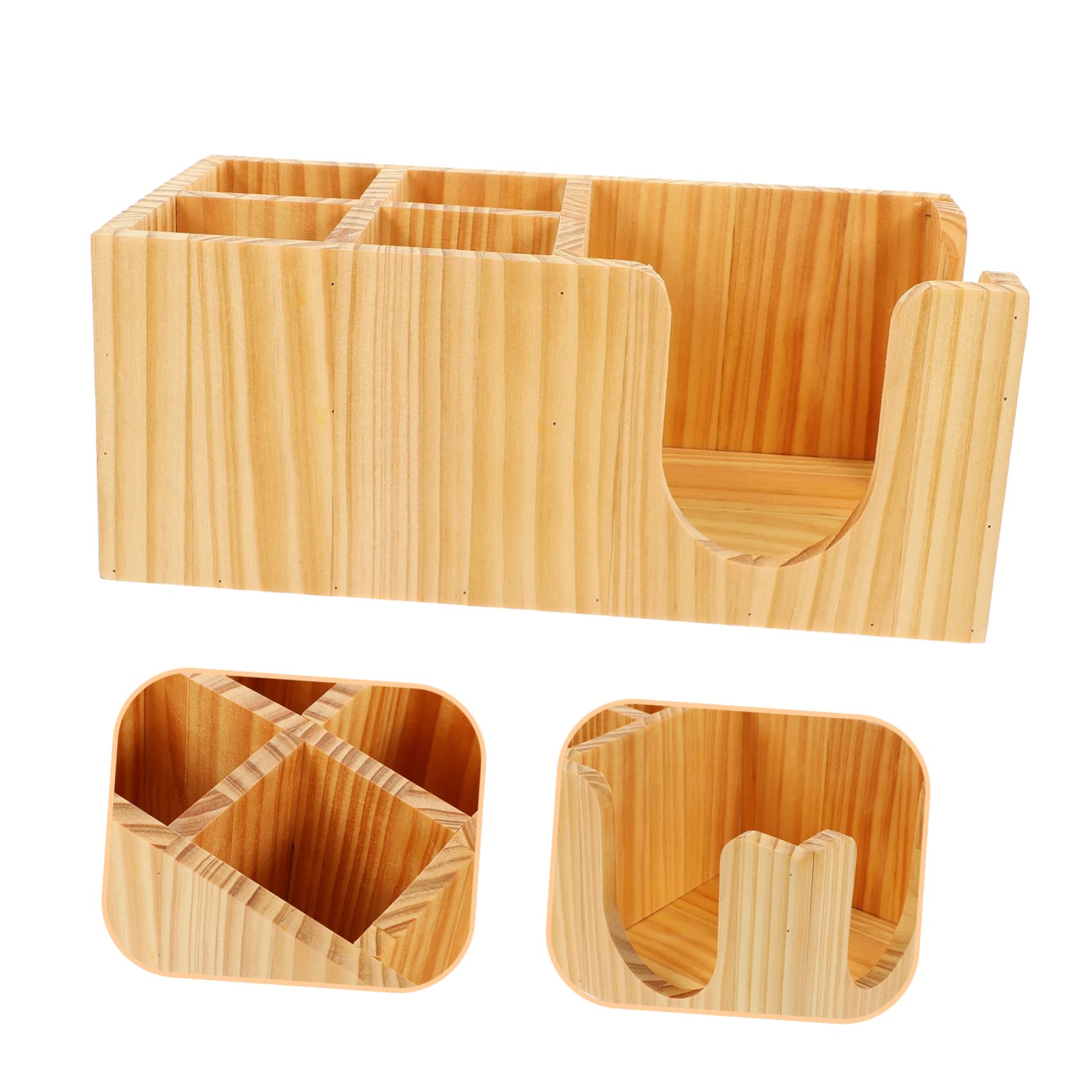 Cabilock Organizer mit Einfachem Design Aufbewahrungsbox mit Facheinteilung Kaffeebar Praktisches Stauraum Accessoire für Theken Kaffeezubehör und Teezubehör