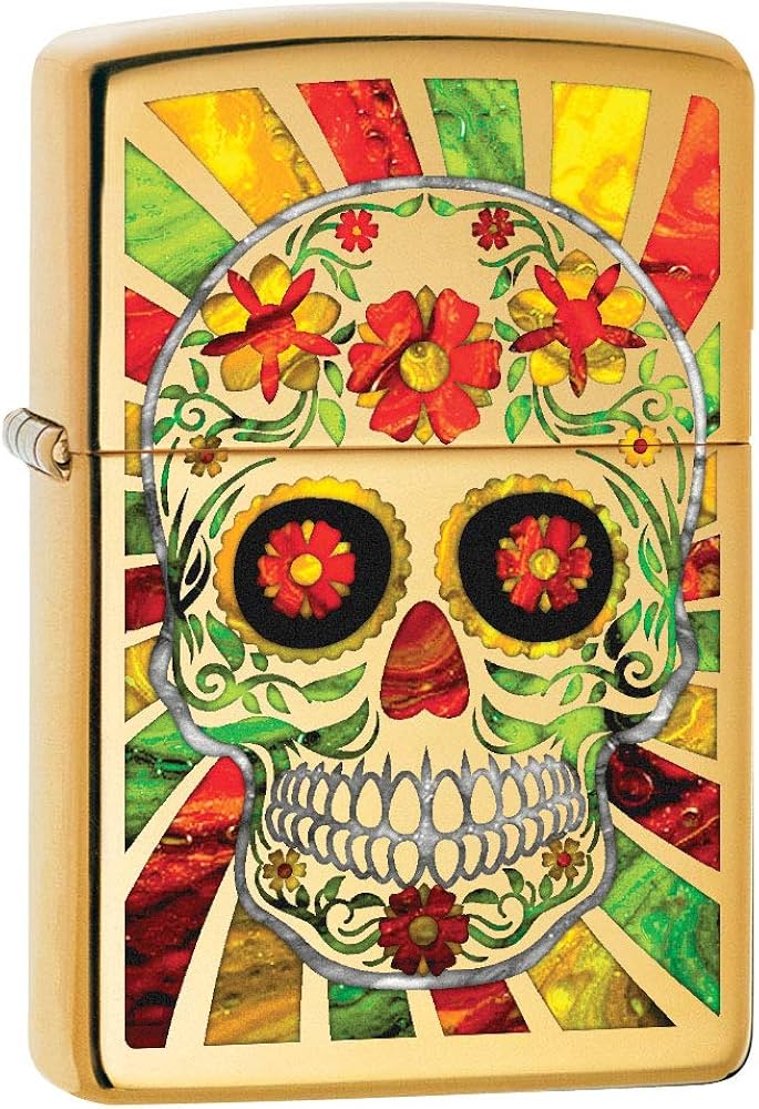 Amazon.com: Zippo Lighter: Fusion Day of The Dead Skull - High