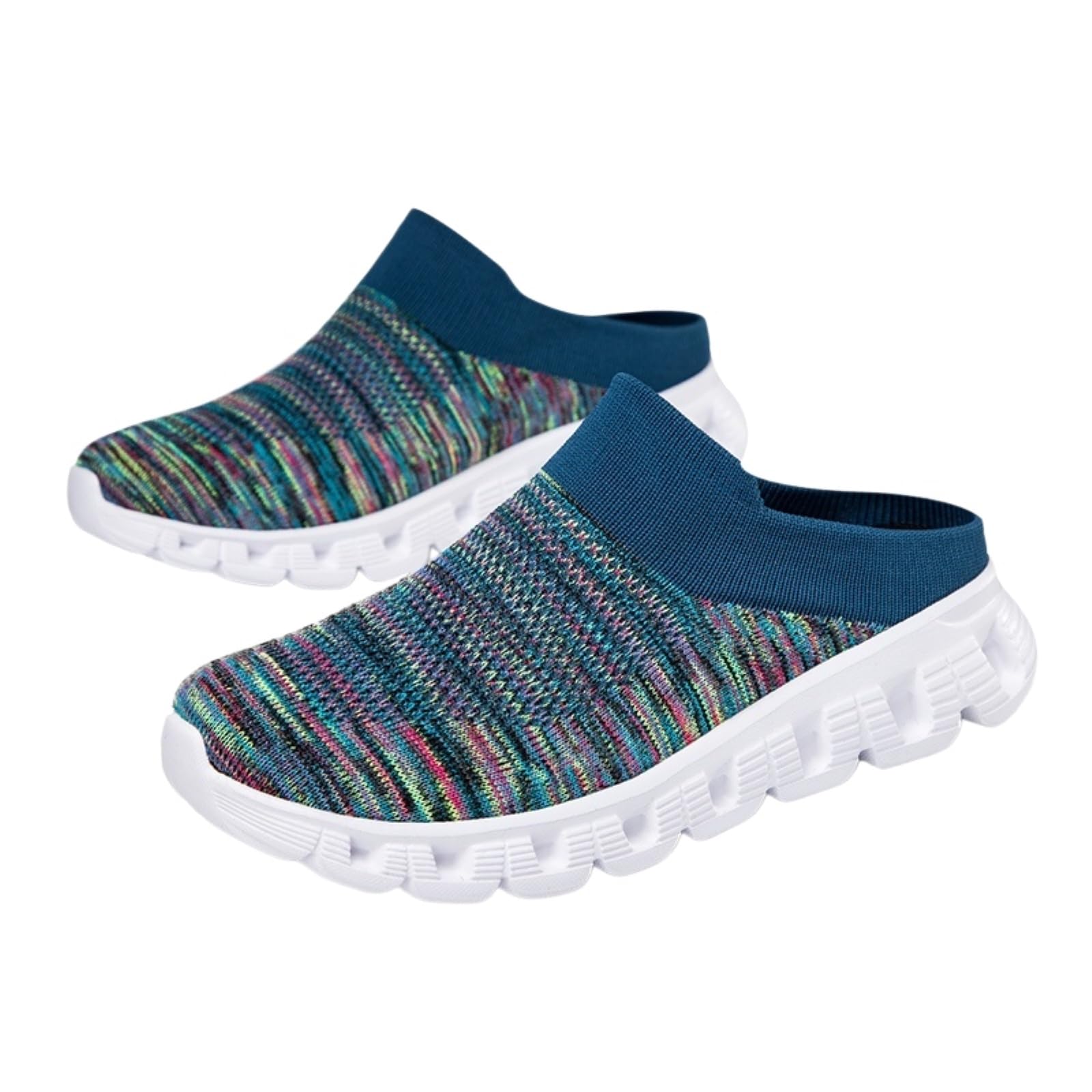 Chaussures de marche légères sans dos pour homme en tricot vert 46